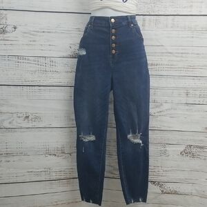 Celebrity Pink High-Waisted Distressed Blue Jeans